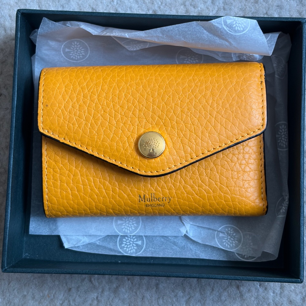 Mulberry Mustard Leather Wallet